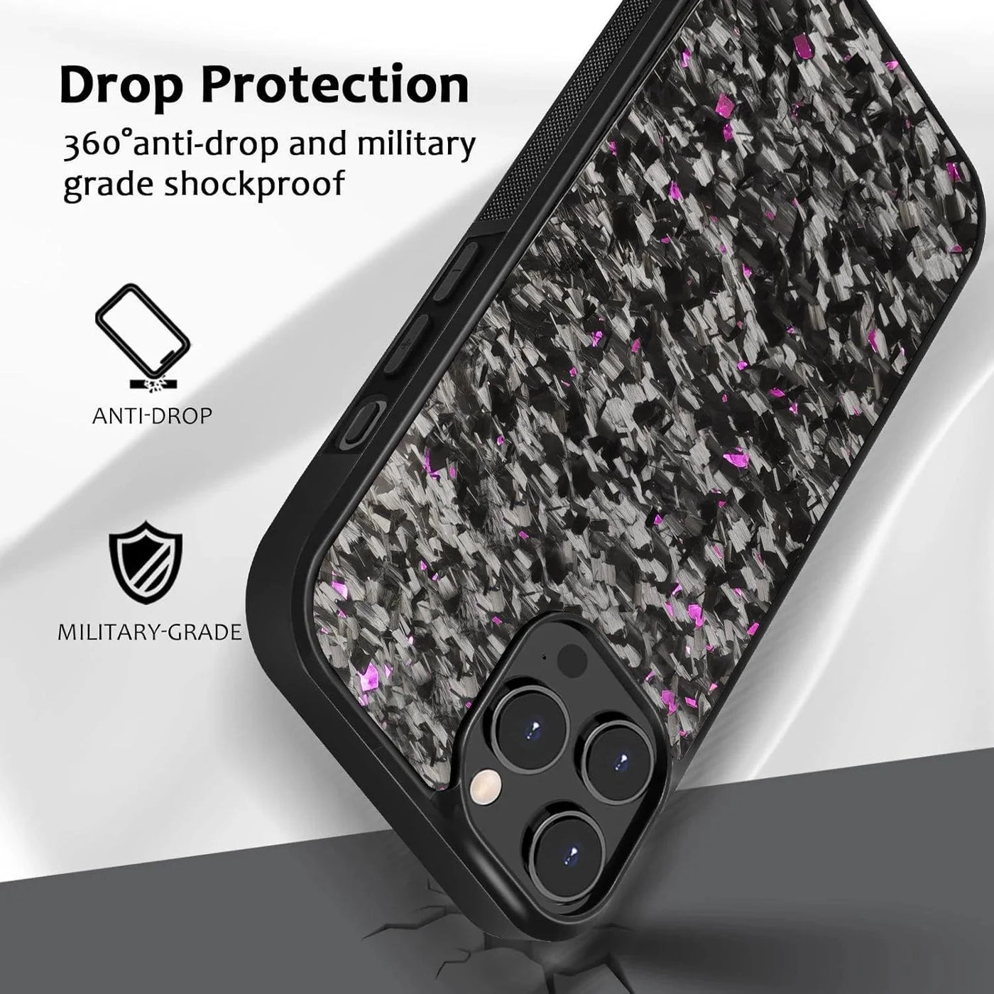 iPhone CarbonShield Pro® - Echtes gesmiedetes Carbon Fiber -Handycase